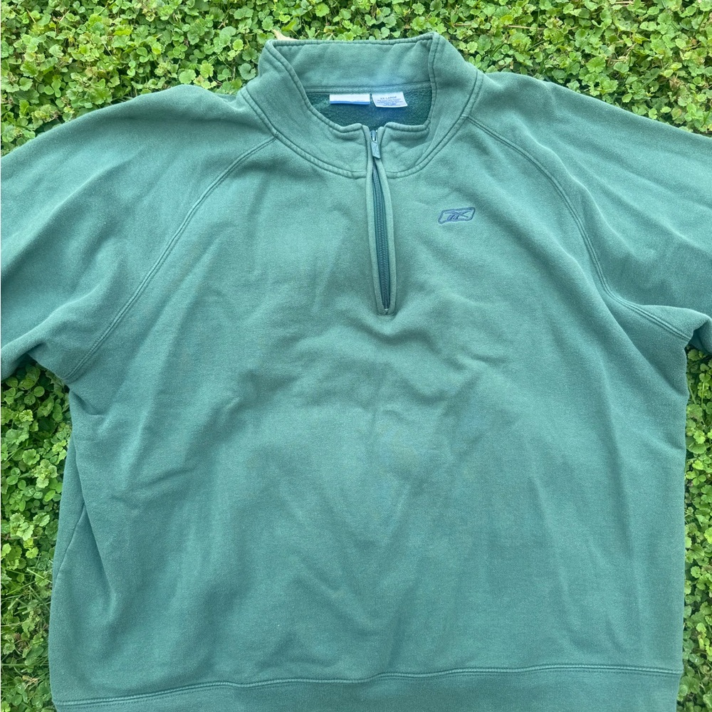 Reebok Forest Green Half-Zip Sweatshirt